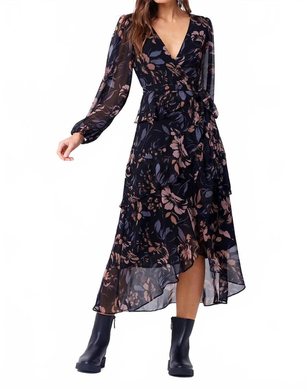 NEW SALTWATER LUXE ginger maxi dress in black